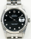 Rolex Datejust 16234 Black Diamond Dial