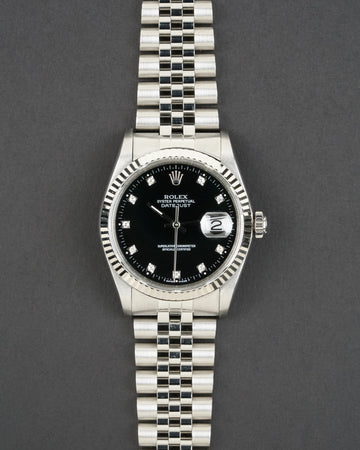 Rolex Datejust 16234 Black Diamond Dial