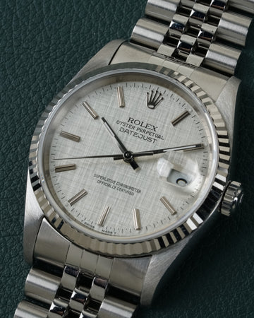 Rolex Datejust 16234 "Silver Linen Dial"
