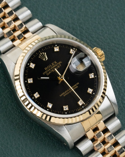 Rolex Datejust 16233 Black Diamond Dial