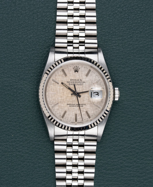 Rolex Datejust 16234 "Silver Linen Dial"