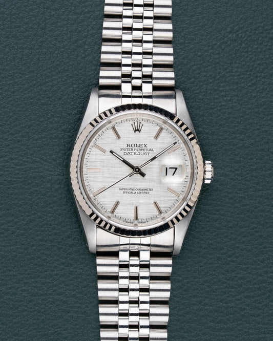 Rolex Datejust 16234 Silver Linnen Dial