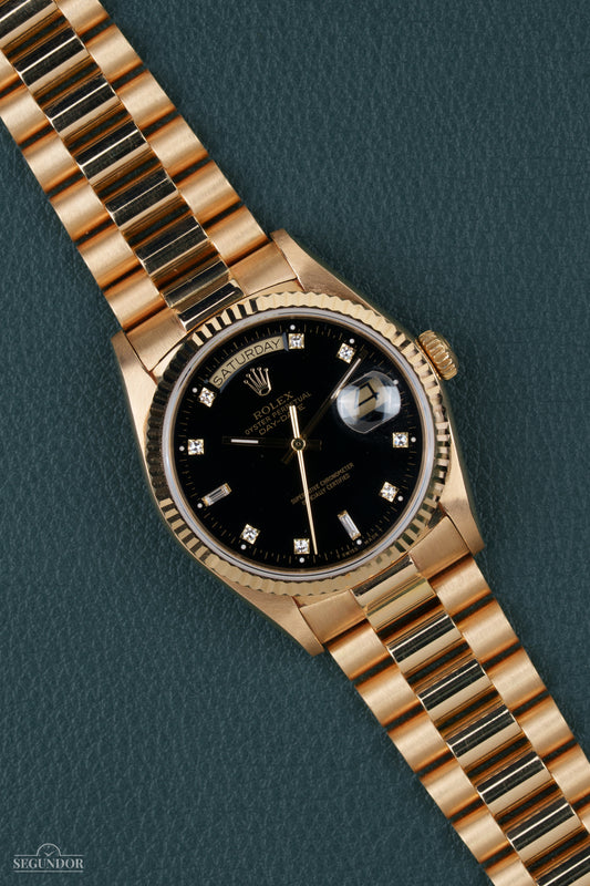 Rolex Day-Date 18038 Black Diamond 1984