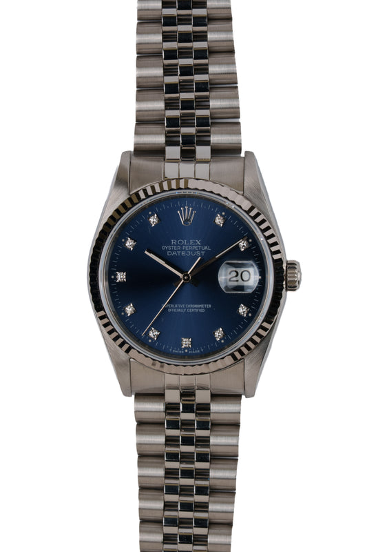 Rolex Datejust 16234 Blue Diamond 1993 FS
