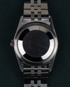 Rolex Datejust 16234 Gray Dial - close-up van de kastrug met referentienummers