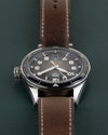 TAG Heuer Autavia Isograph WBE5114.FC8266 - close-up van wijzerplaat en bezel met kroon zichtbaar links